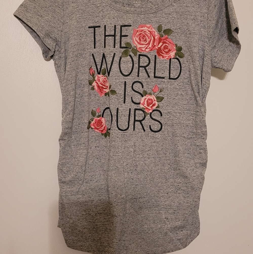 Isabel Gray Floral Maternity Top The World Is Ours